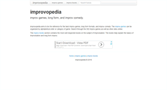 Desktop Screenshot of improvopedia.com